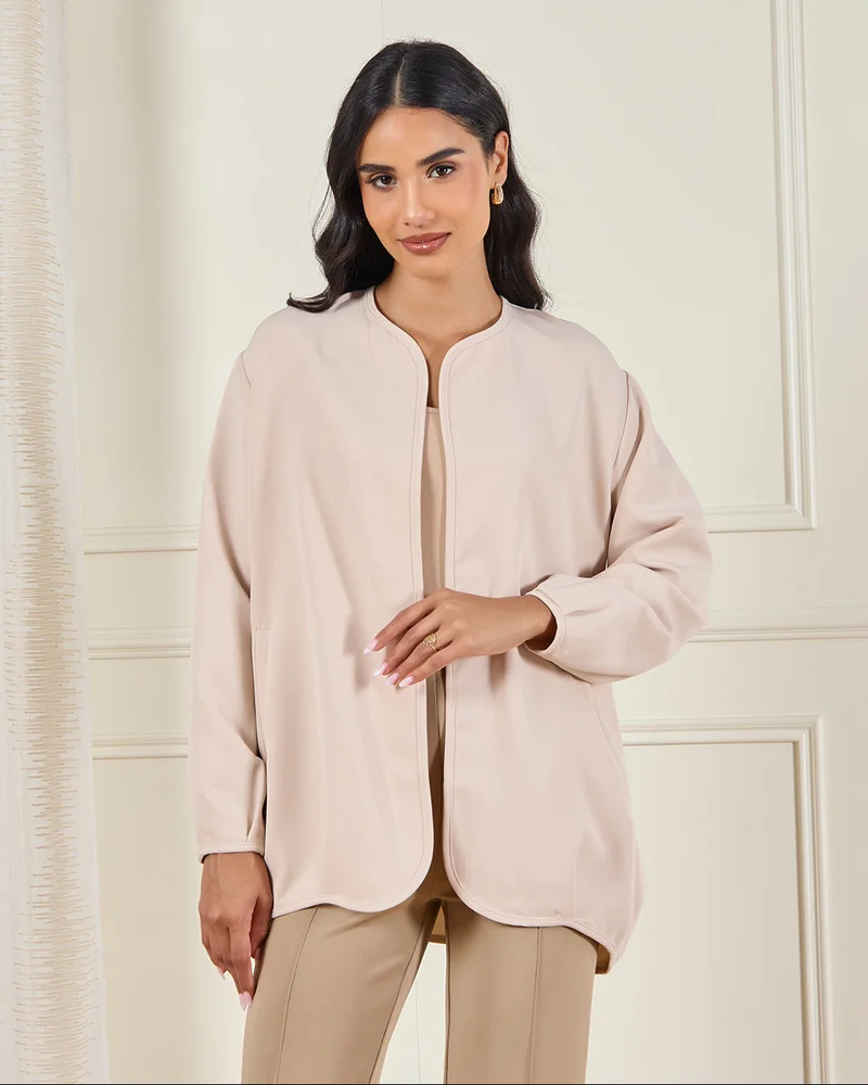 ردتاغ Women Beige Unlined Blazer