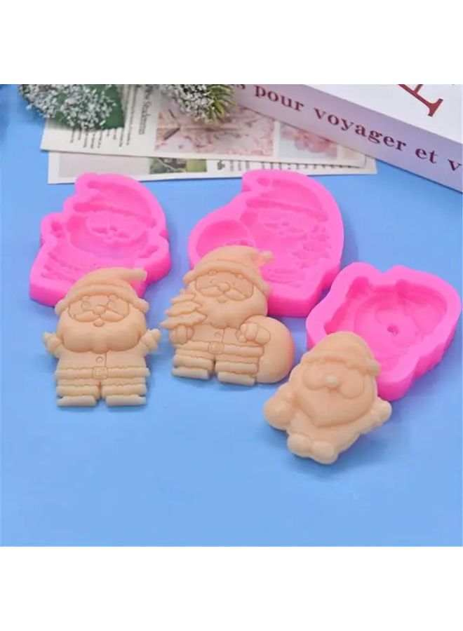 3 Pcs Santa Claus Silicone Mold Christmas Cake Making Molds Novelty Dessert Fondant Mould Unique Decorations - Image 2
