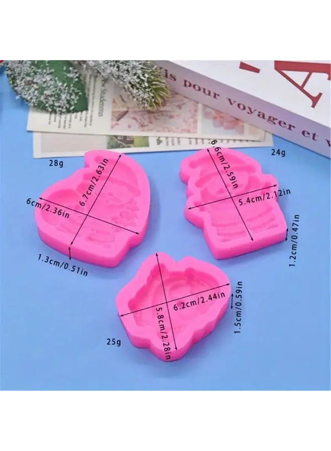 3 Pcs Santa Claus Silicone Mold Christmas Cake Making Molds Novelty Dessert Fondant Mould Unique Decorations - Image 4