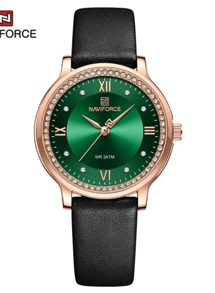 NAVIFORCE New Design High Quality Women Dress Watch Female Leather Wristwatch Waterproof Fashion Casual Ladies Clock Reloj Mujer