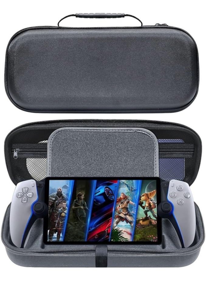 Green Tiger PS5 Portal Handheld Storage Bag, Shockproof EVA Hard Case, Portable Carrying Case with Handle for PlayStation Portal, Game Console Organizer, Compression-Resistant Cover for PS5 Portal & Accessories - Image 1