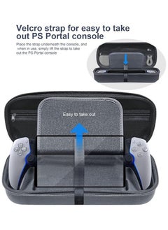 erorex PS5 Portal Handheld Storage Bag, Shockproof EVA Hard Case, Portable Carrying Case with Handle for PlayStation Portal, Game Console Organizer, Compression-Resistant Cover for PS5 Portal & Accessories  - Image 2