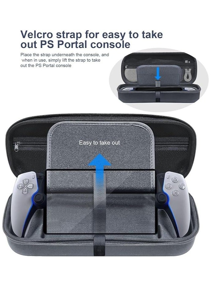 Green Tiger PS5 Portal Handheld Storage Bag, Shockproof EVA Hard Case, Portable Carrying Case with Handle for PlayStation Portal, Game Console Organizer, Compression-Resistant Cover for PS5 Portal & Accessories - Image 2
