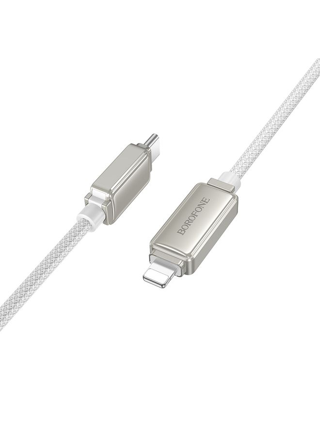 Borofone BU53 Meteor 1.2m PD27W USB-C / Type-C to 8 Pin Charging Data Cable(Grey) - Image 1