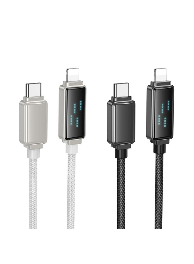 Borofone BU53 Meteor 1.2m PD27W USB-C / Type-C to 8 Pin Charging Data Cable(Grey) - Image 4