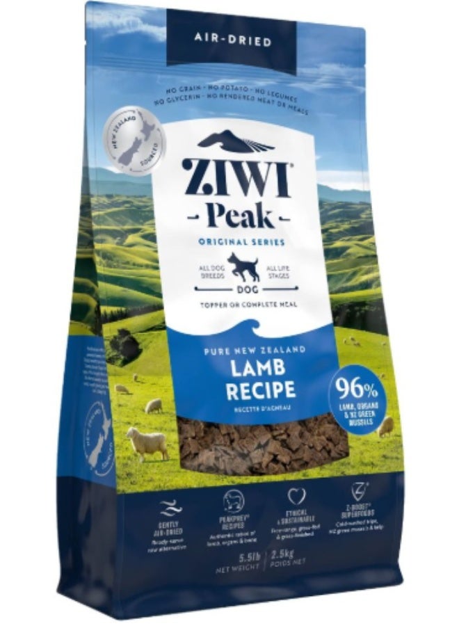 زيوي بيك طعام الكلاب الجاف ZIWI Peak بنكهة لحم الضأن المجفف بالهواء 2.5 كجم - Image 1