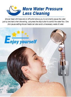 URbazaar High Pressure Shower Head with Handheld, Turbo Shower Head with Filter, Detachable Water Saving Showerheads with On Off Switch, 3 Spray Modes Hydro Jet Shower Head with Hose & Bracket  - Image 5