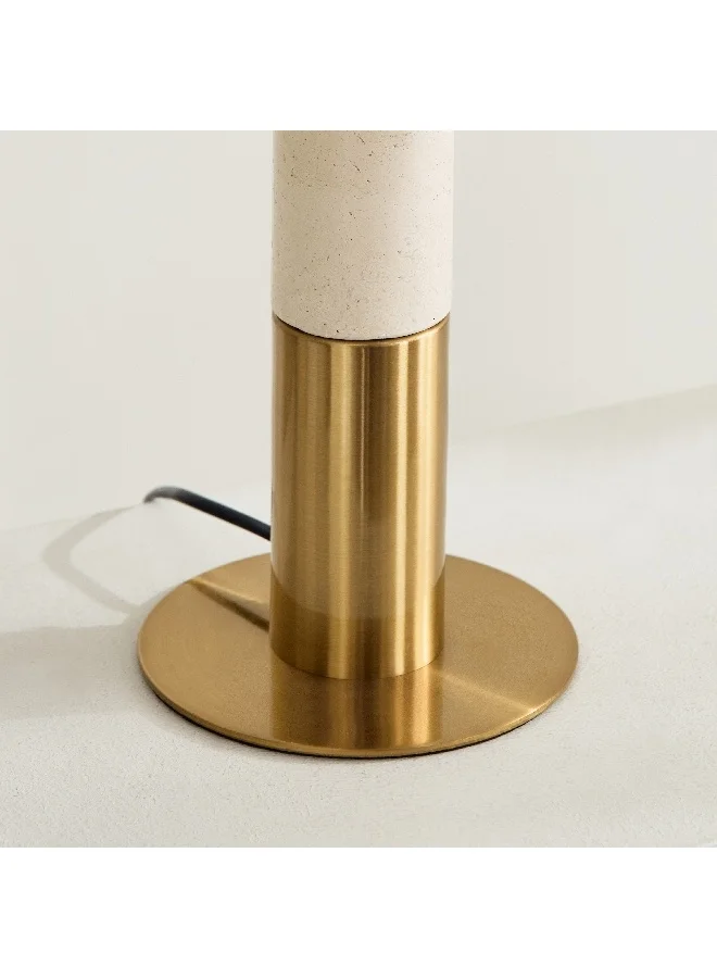 هوم بوكس Rollins Travertine Table Lamp 30 x 61 x 30 cm