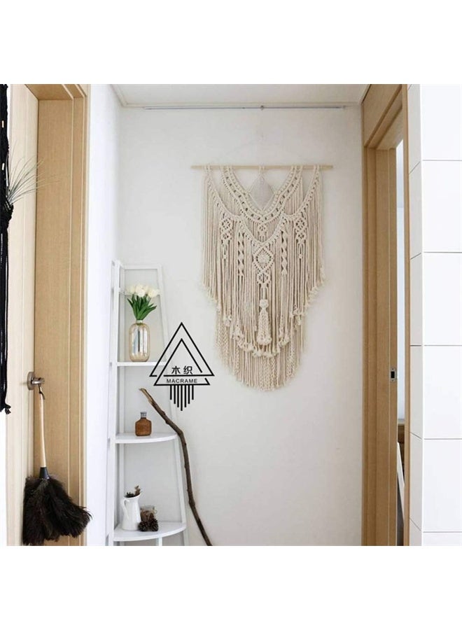 HOMESTAR Wall Hanging Woven Decor, Modern Bohemian Farmhouse Wall Art Tapestry, Geometric Beautiful Wall Art, for House, Apartment, Dorm Room - Image 2