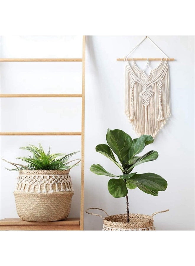 HOMESTAR Wall Hanging Woven Decor, Modern Bohemian Farmhouse Wall Art Tapestry, Geometric Beautiful Wall Art, for House, Apartment, Dorm Room - Image 3