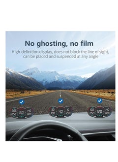 فورتي عداد السرعة الرقمي GPS للسيارة، شاشة عرض رأسية عالمية جديدة HUD للسيارة، عداد سرعة MPH مع 3 شاشات LCD، مع سرعة GPS، الارتفاع، البوصلة، تعب القيادة، تنبيه السرعة، لجميع المركبات  - Image 3