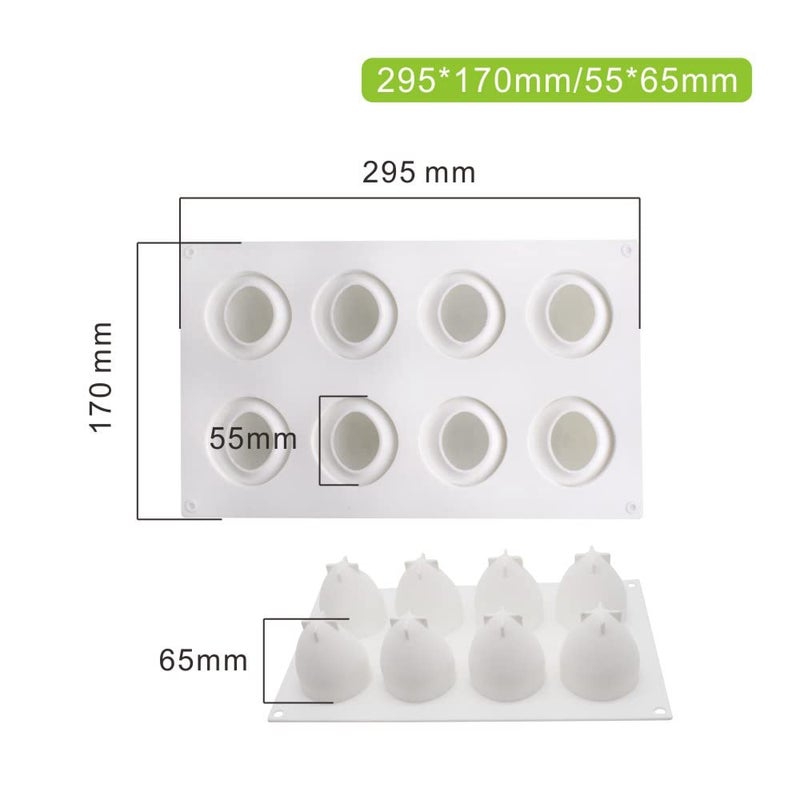 mostsom Silicone Mold Baking Pan Non-Stick Baking Pastry Chocolate Cake Dessert DIY Decoration Tools (Strawberry N_11.8x6.8x0.26 inch) - Image 3
