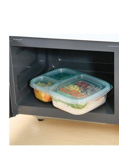 Generic High-quality plastic rectangular lunch box - 2.2 liters - Code 1385 - transparent with a different color lid.  - Image 3