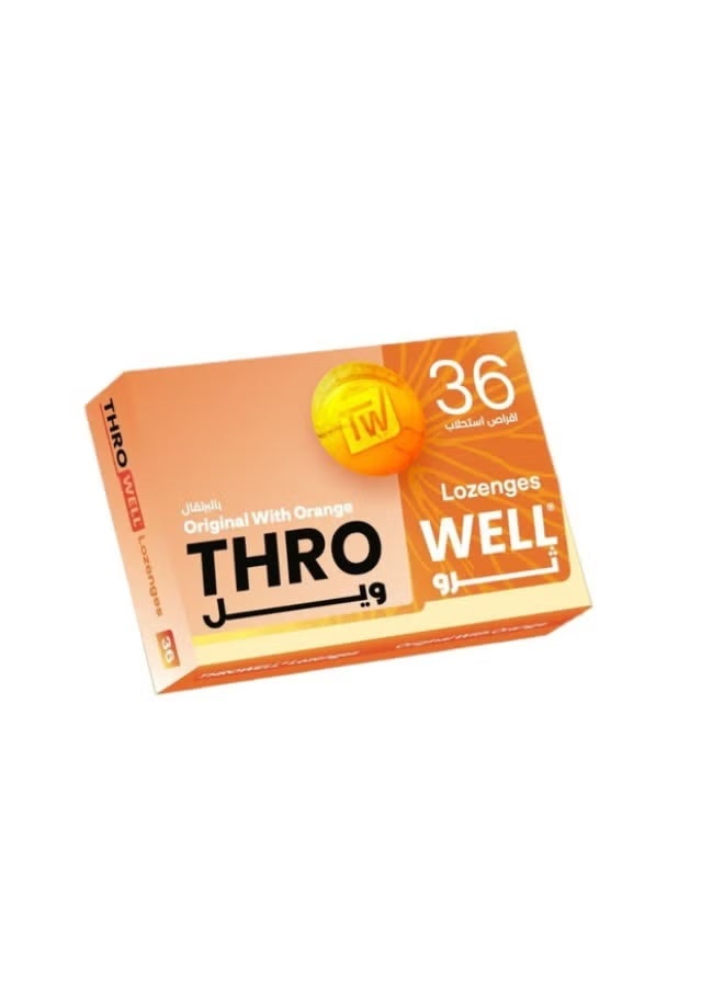 ThruWell Original Orange Flavor Lozenges 36 Count