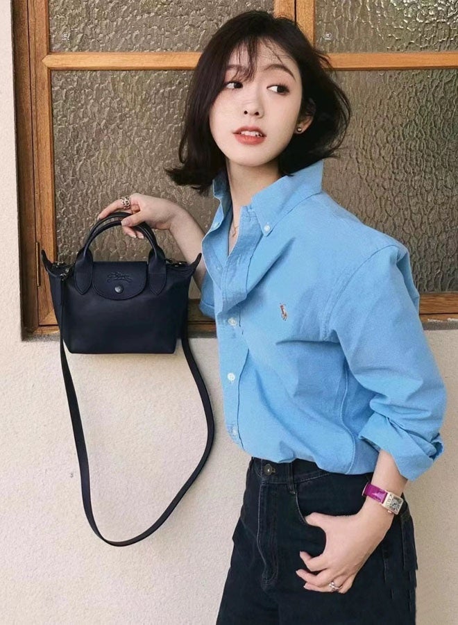 لونج شامب حقيبة زلابية Longchamp Lambskin ، حقيبة حمل ، حقيبة كروس بودي - Image 4