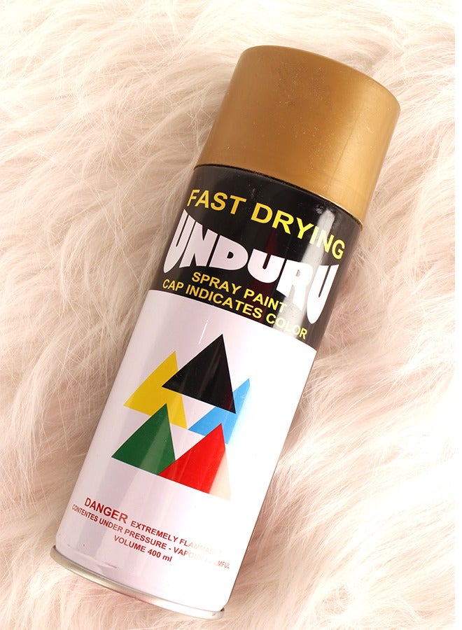 Unduru Glossy Spray Paint - Multipurpose - 400ml- Gold Color. - Image 4