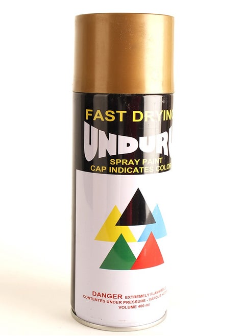 Unduru Glossy Spray Paint - Multipurpose - 400ml- Gold Color.