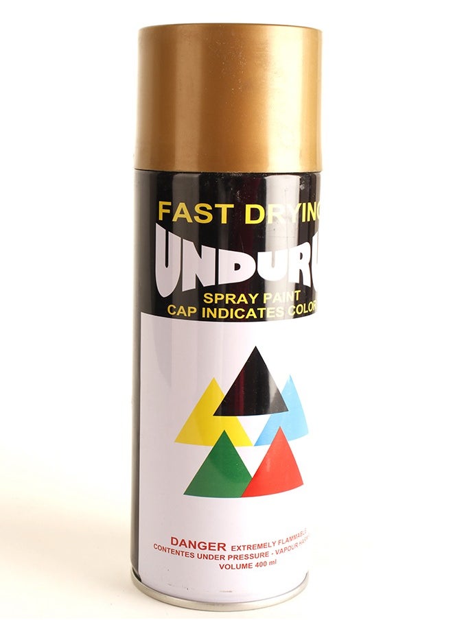 Unduru Glossy Spray Paint - Multipurpose - 400ml- Gold Color.