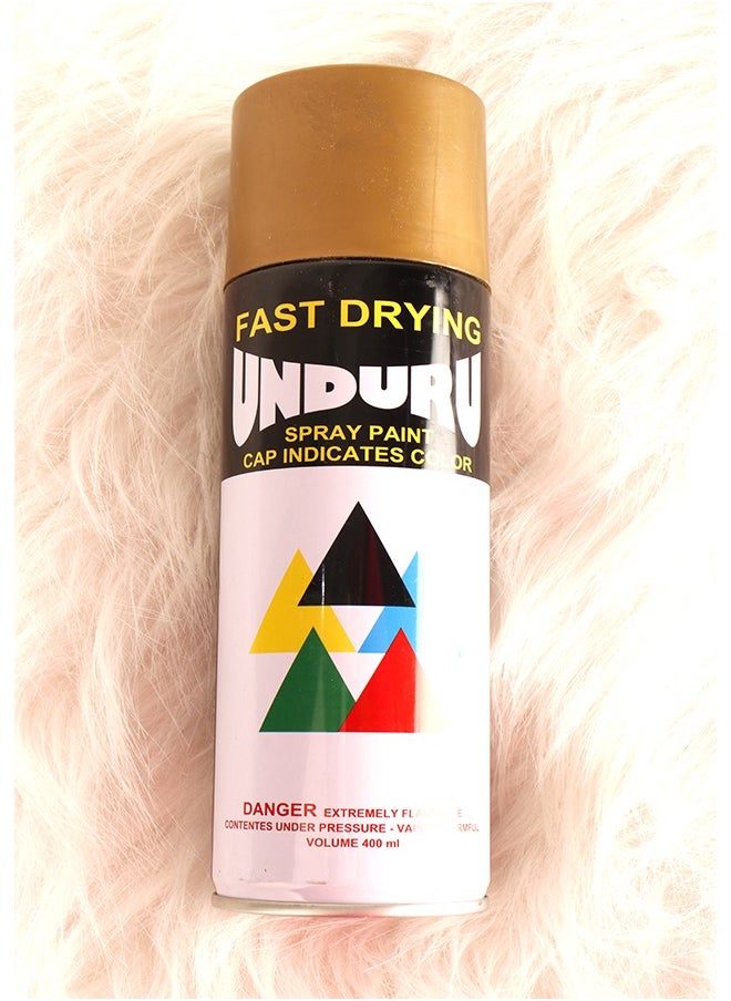 Unduru Glossy Spray Paint - Multipurpose - 400ml- Gold Color.