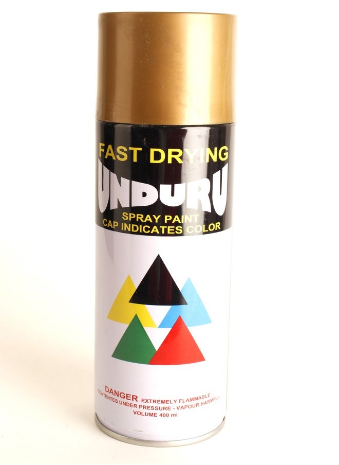 Unduru Glossy Spray Paint - Multipurpose - 400ml- Gold Color.