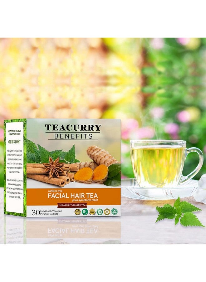 TEACURRY Facial Hair Removal Green Tea(3 Month Pack|90 Tea Bags)-Helps With Facial Hair Removal And Unwanted Hair Removal,180 Grams - Image 5