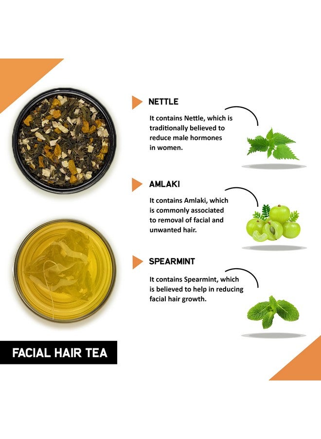 TEACURRY Facial Hair Removal Green Tea(3 Month Pack|90 Tea Bags)-Helps With Facial Hair Removal And Unwanted Hair Removal,180 Grams - Image 4