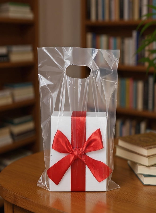 KEEPARTY 60 Clear Plastic Bags With Handles 12"x15" Perfect for Retail and Merchandise Clear Gift Bags for Boutiques and Small Businesses Gift and Trade Show Thank You Bags - Image 5