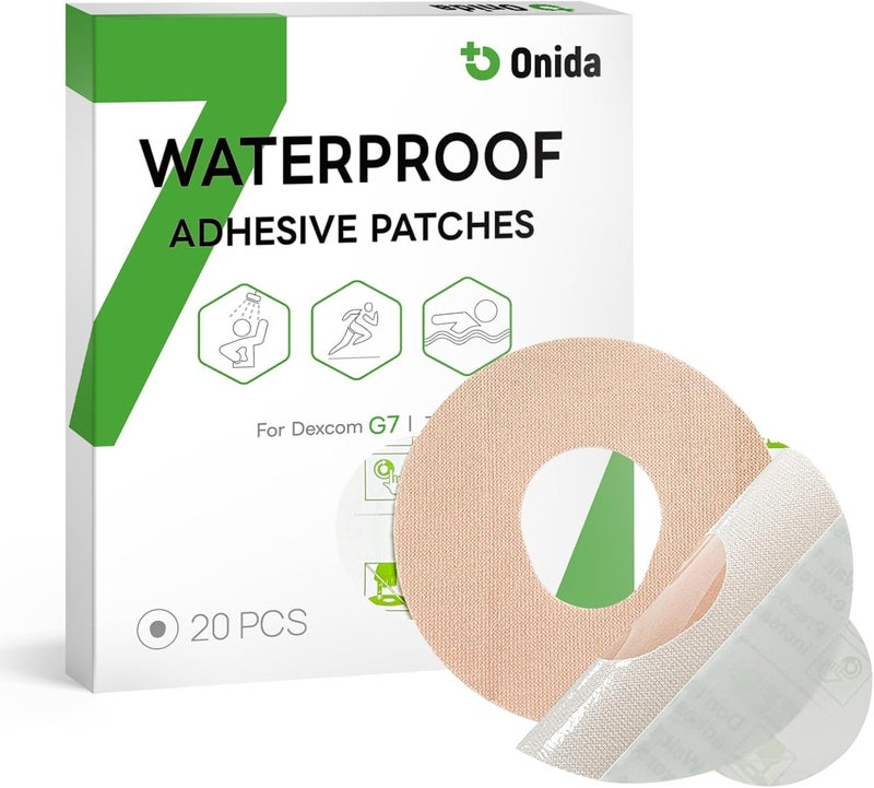 Onida Waterproof Adhesive Patches for Dexcom G7 - 20 Count - Image 1