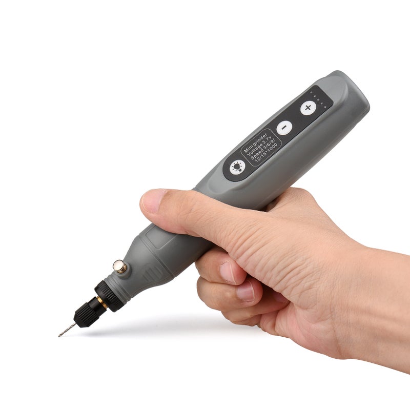 Portable Rotary Tool Set Mini Cordless Grinder Handheld Rechargeable Electric Drill USB Charging 5-Speed with Multiple Attachments LED Light for Cutting Sanding Engraving Polishing & DIY - Image 5