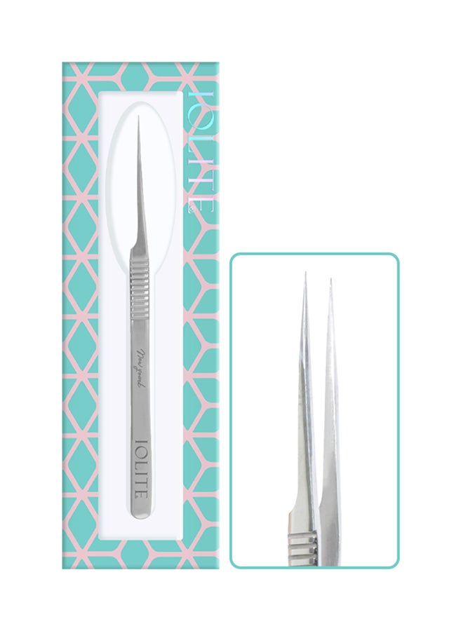 IOLITE Tool Alement Canadian Stainless Steel Straight Eyelash Tweezers Straight Curved - Image 2