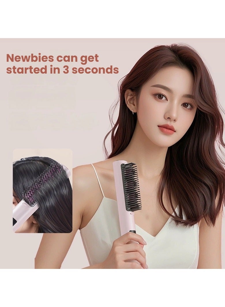 general Hot and cold wind straightening comb curling two-in-one electric curling iron and straightener home use fluffy comb with UK plug - Image 2