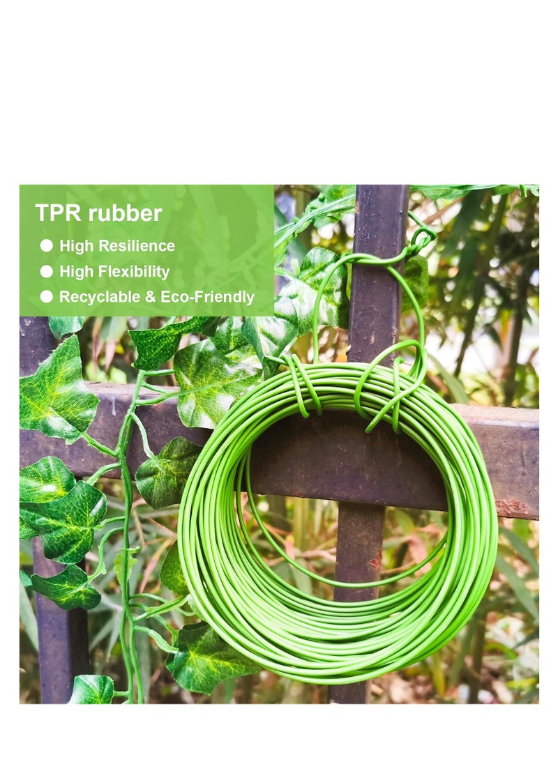 SYOSI Plant Ties All-Purpose Garden Wire Ties Plant Wire Soft Twist Green Coated Twist Plant Ties Green Plant Ties Plant Twist Ties Plant Tie to Support Plant Vines for Plant Support Home Office  - Image 4