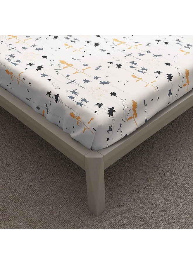Wakefit Wakefit Cotton Fitted Bedsheet | 160 TC Elastic Fitted Sheet, King Bed Bedsheet with 2 Pillow Covers | Flora - 78x72 inches  - Image 5