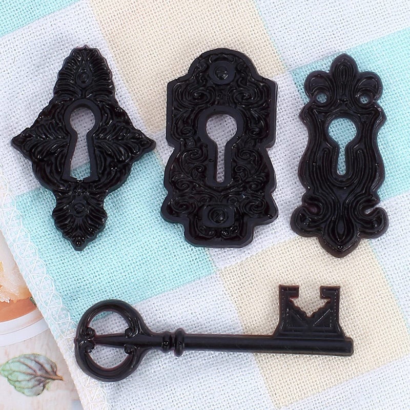 Fdit Vintage Key Cake Fondant Mold - Keyhole Silicone Mold for Cake Decoration, Sugarcraft, Cupcake Topper, Chocolate, Pastry, Polymer Clay, Epoxy Resin(1#) - Image 4