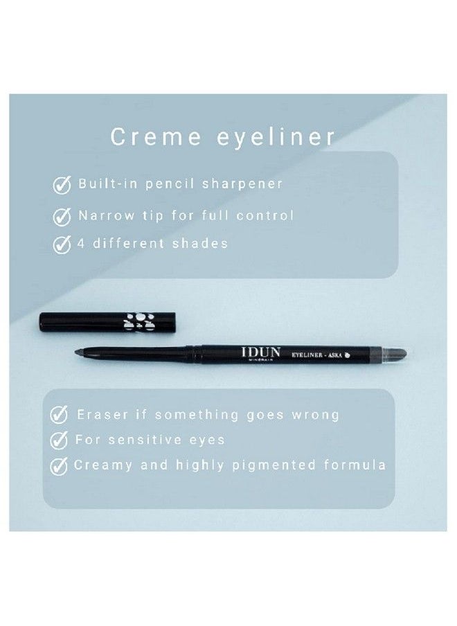 IDUN MINERALS Creamy Eyeliner  Precision Pen For Flawless Eye Looks  Skin Nourishing Mineral Formula  Fine Tipped Point And Angled Smudging Tool For Sharp Or Smoky Designs  101 Lava  0.012 Oz  - Image 3
