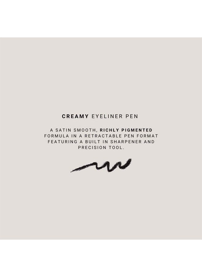 IDUN MINERALS Creamy Eyeliner  Precision Pen For Flawless Eye Looks  Skin Nourishing Mineral Formula  Fine Tipped Point And Angled Smudging Tool For Sharp Or Smoky Designs  101 Lava  0.012 Oz  - Image 4