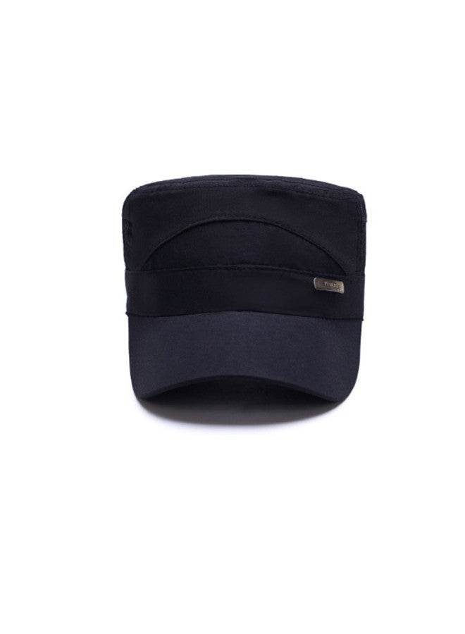 Top melon Retro Casual Flat Top Hat New Unisex Outdoor Middle-aged And Elderly Dad Large Head Circumference Cap - Image 4