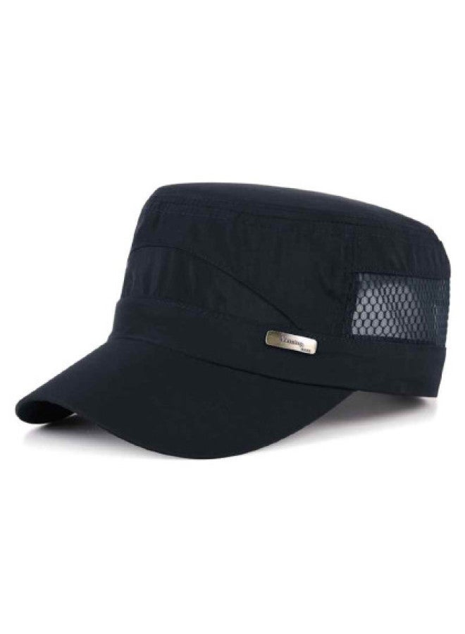 Top melon Retro Casual Flat Top Hat New Unisex Outdoor Middle-aged And Elderly Dad Large Head Circumference Cap - Image 1