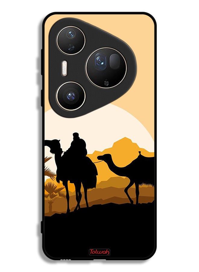 Tolwak Huawei Pura 80 Ultra Protective Case Cover Camels In Desert Art - Image 1
