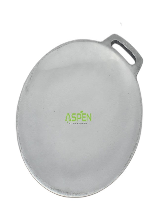 أسبن مقلاة ألومنيوم من ASPEN لصنع الروتي/الشاباتي/الدوسا وغيرها من الأطباق المسطحة، أداة مطبخ مع موزع زيت خشبي مجاني - 10 بوصة (25 سم) - Image 2