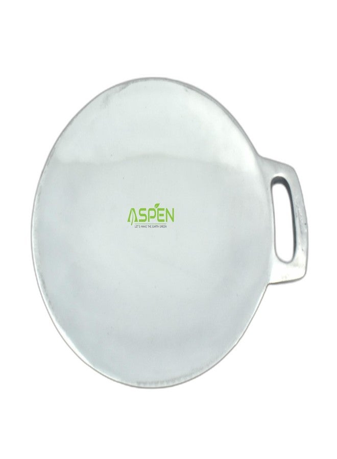 أسبن مقلاة ألومنيوم من ASPEN لصنع الروتي/الشاباتي/الدوسا وغيرها من الأطباق المسطحة، أداة مطبخ مع موزع زيت خشبي مجاني - 10 بوصة (25 سم) - Image 1