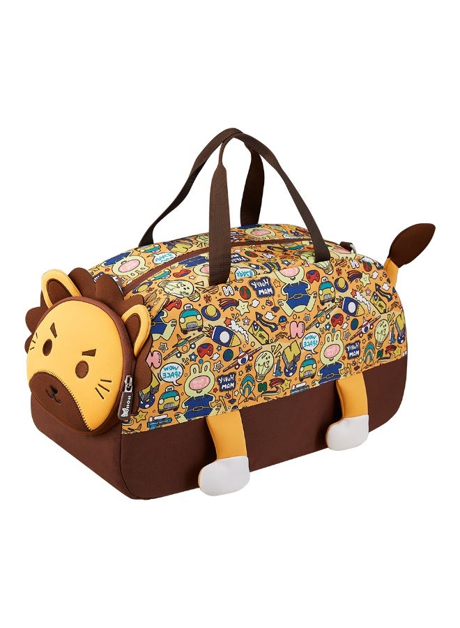 Nohoo حقيبة دفل للأطفال من نوهوا 3D بشكل أسد لطيف - بني، 18" - Image 1