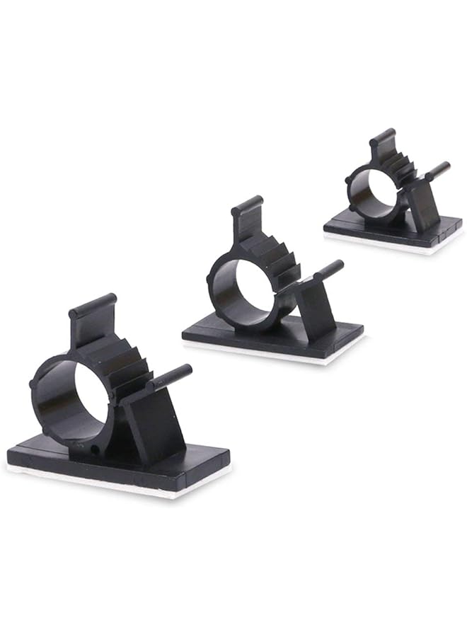 100Pcs 3 Sizes Adjustable Multipurpose Self-adhesive Cable Clips Wire Clamps Cord Holders Cable Organizers for Cord Management