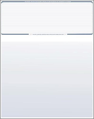 Compuchecks Check on Top Blank Check Paper - 100 Pack, Quick-Books & Laser Printer Compatible - Security Business Checks with Voucher - 8.5" x 11" Blue Pinstripe - Image 3