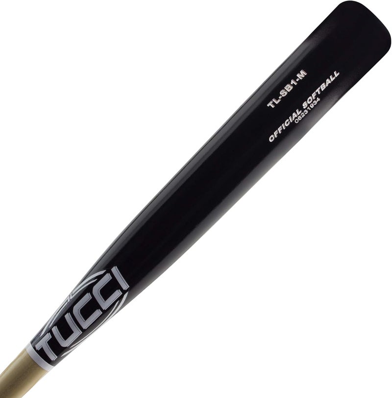 TUCCI SB1 Maple Wood Softball Bat, 34", Natural/Black, Traditional Knob Handle - Image 2