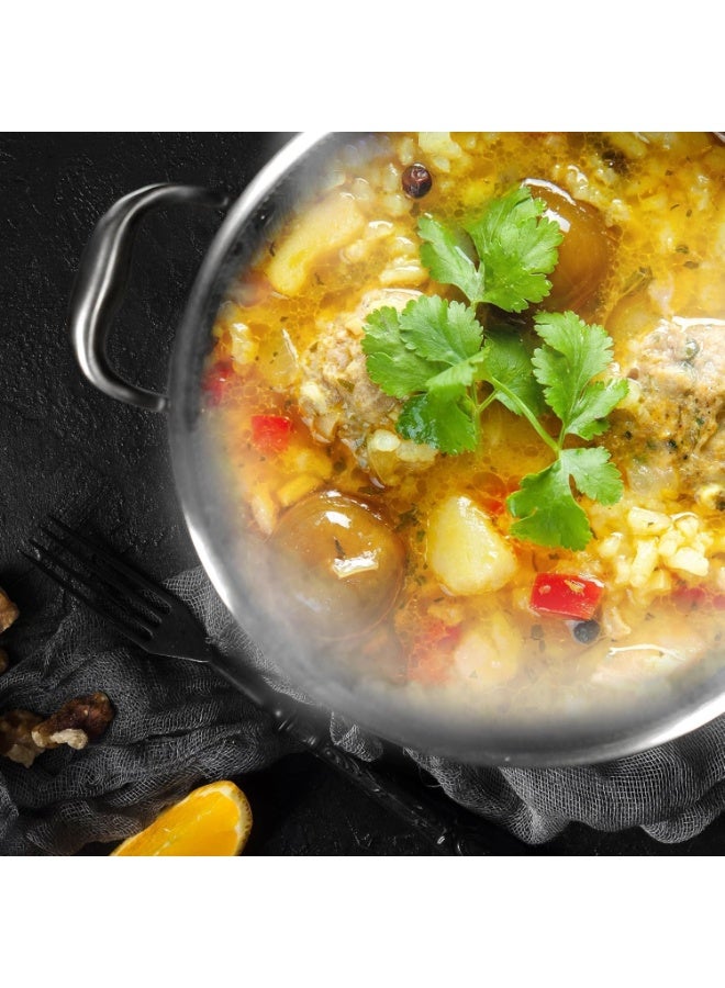 Happy Home High-quality stainless steel cooking pot with a glass lid, with a honeycomb-shaped non-stick coating, suitable for induction hobs - (24 cm 2.7 L) - Image 4