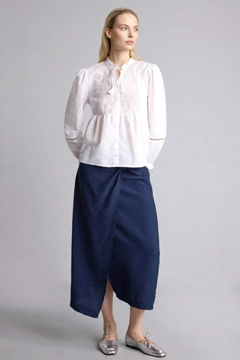 DeFacto Relax Fit Frilly Long Sleeve Shirt