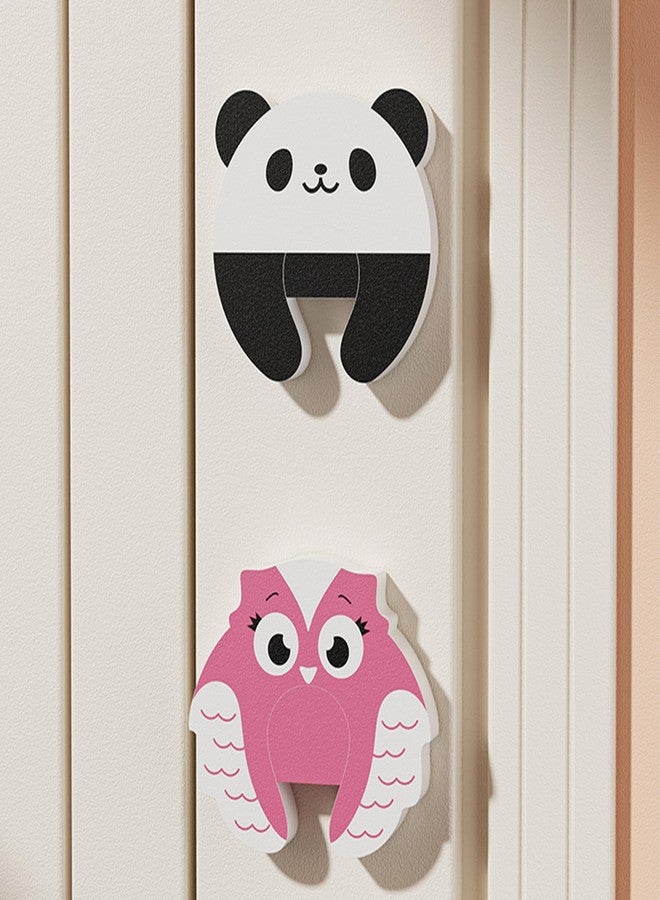 Potency EVA Foam Animal Door Handle Bumper Guard and Finger Pinch Protector for Kids, Multi-Colour (B-AB Multicolor, Pack of 2) - Image 1