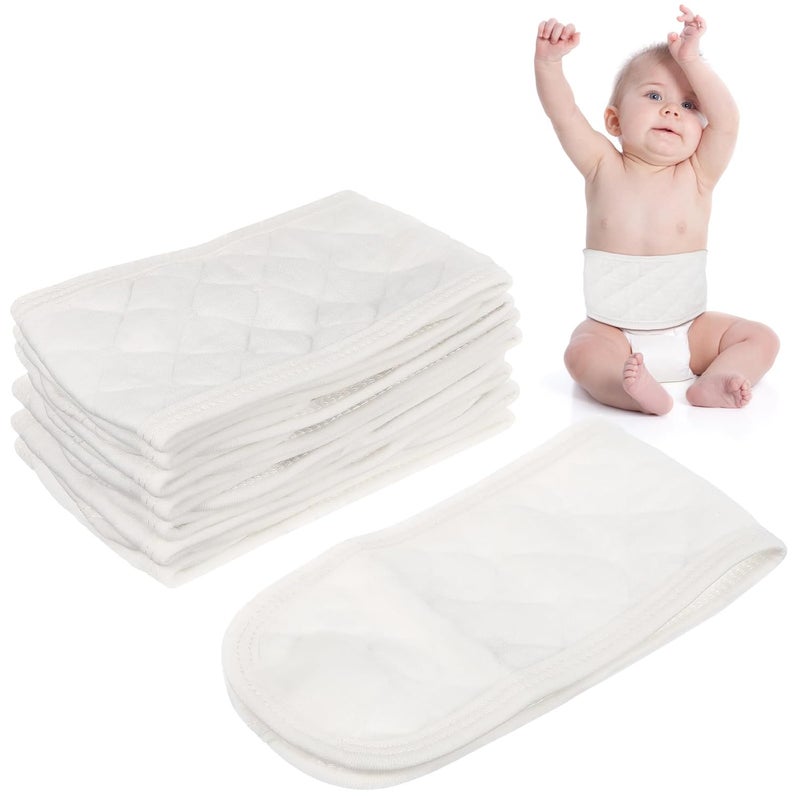 Healifty 8Pcs Baby Belly Band Soft Cotton Infant Newborn Umbilical Hernia Wrap Belt - Image 3