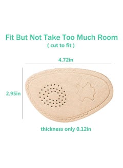 KASTWAVE 3 Pairs Metatarsal Pads - Ball of Foot Cushion Inserts High Heel Inserts Forefoot Pads Provide Soft Cushioning Anti-Sliding Shoe Insoles for All Kind of Shoes, Beige  - Image 3